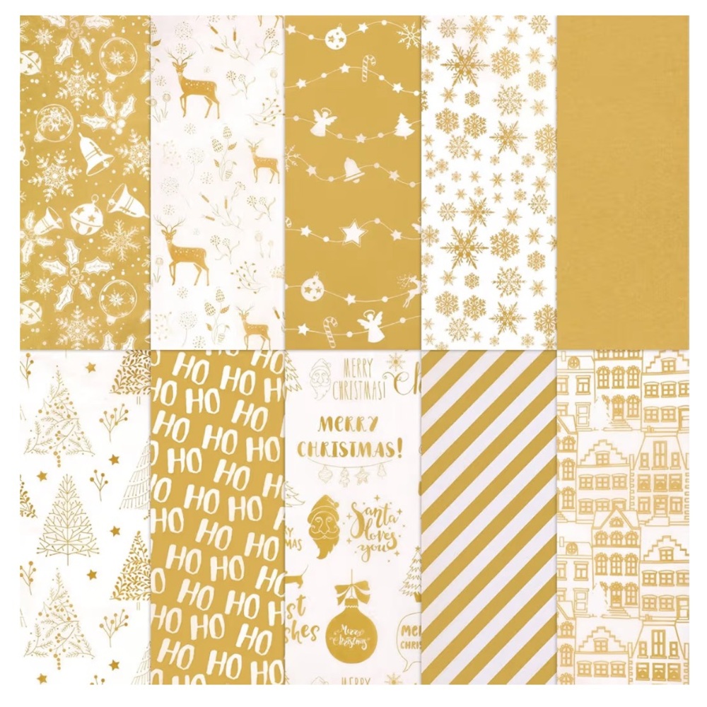 🎄 100 sheets of Gold Holiday tissue paper- 19.7 x 13.8 inch